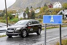 Bei Å startet der Audi-Konvoi zu seiner neuntätigen Verbrauchstour. Foto: auto-reporter.net